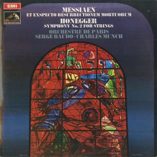 オネゲル 交響曲 メシアン われ死者の復活を待ち望む ミュンシュ パリ管弦楽団 | クラシックLPレコード