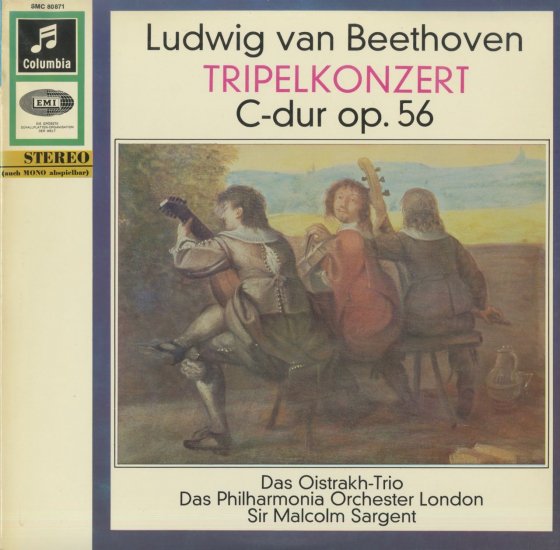 ベートーヴェン 三重協奏曲 オイストラフ クヌシェヴィツキー オボーリン サージェント | クラシックLPレコード