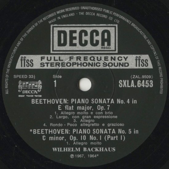 Beethoven Piano sonata Backhaus | Classical Music Analog vinyl