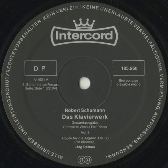 欧14discs CD Robert Schumann, Jorg Demus The Complete Piano Works Vol. 1 / 13 NE7353 Nuova Era /01320 Schumann: Complete Piano Works: Amazon.co.uk: CDs & Vinyl