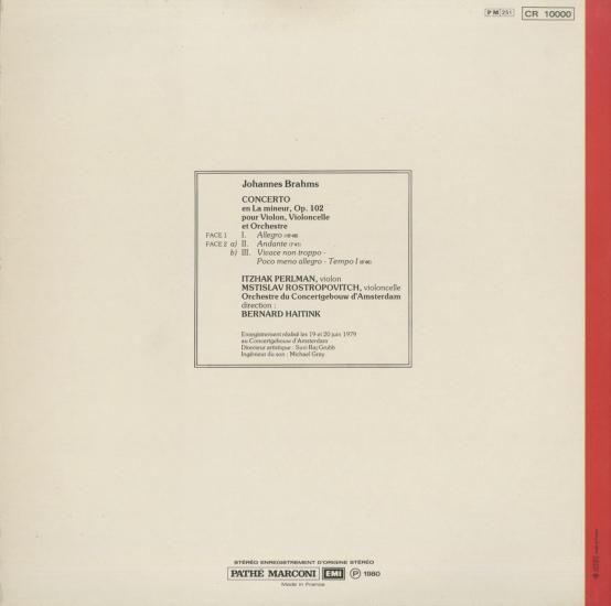 Brahms / Mendelssohn, Itzhak Perlman, Yo-Yo Ma, Daniel