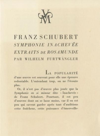 未発売盤 英HMV　シューベルト ロザムンデ　フルトヴェングラー　ウィーンフィル フルトヴェングラー シューベルト：交響曲8番「未完成」/「ロザムンデ