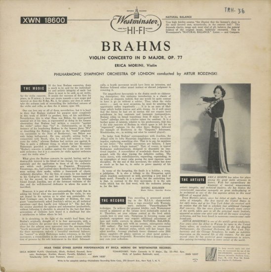 Brahms Violin concerto Morini Rodziński | Classical Music Analog vinyl