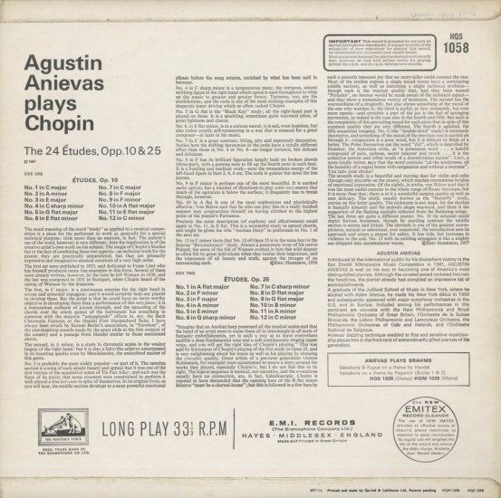 ショパン 24の練習曲 アニエヴァス | クラシックLPレコード