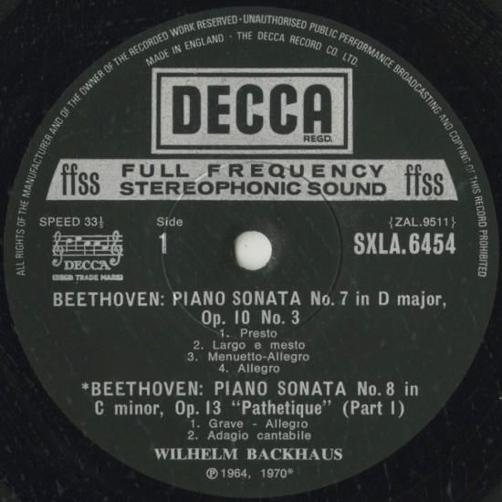 Beethoven:Complete Piano Sonata Backhaus | LP Record Vinyl