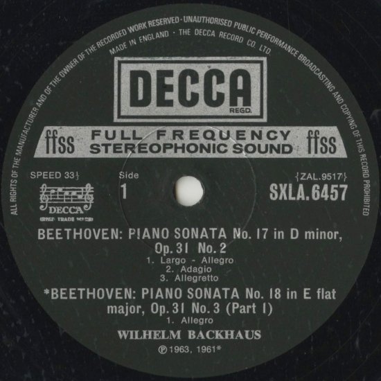 Beethoven:Complete Piano Sonata Backhaus | LP Record Vinyl