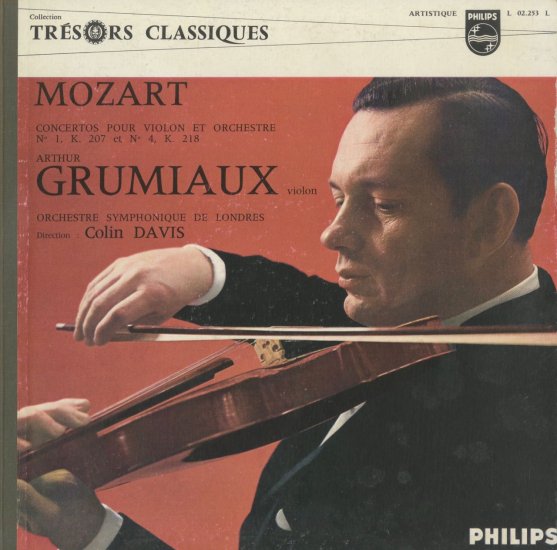 Mozart Violin concerto Grumiaux | LP Record Vinyl