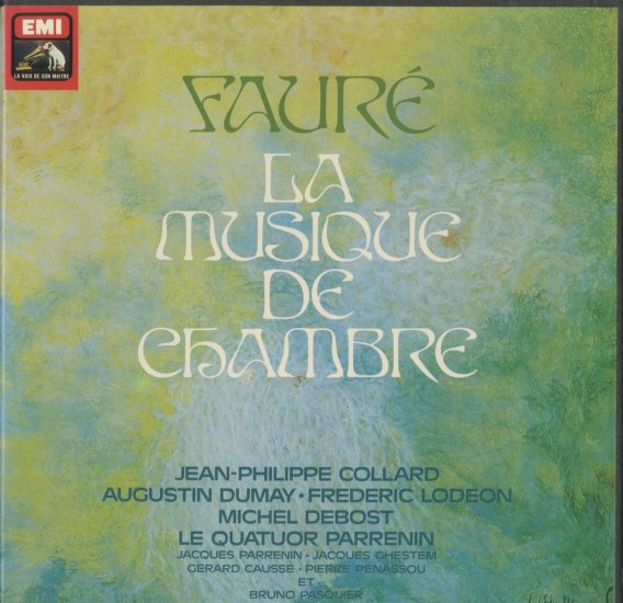 2CDスリム　フォーレ：室内楽曲集Vol.2　コラード、ドゥメイ、パレナン弦楽四重奏団、他　1979年　EU盤　倉D