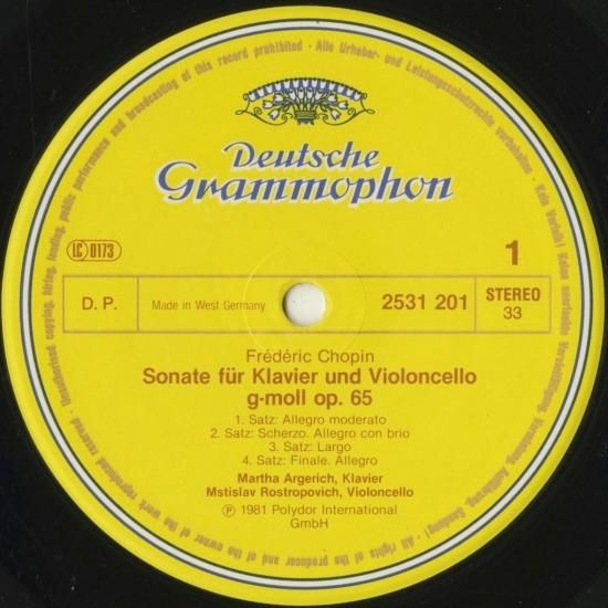 ショパン シューマン ロストロポーヴィチ アルゲリッチ