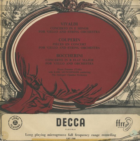 チェロ協奏曲 ボッケリーニ ヴィヴァルディ クープラン フルニエ ミュンヒンガー | クラシックLPレコード
