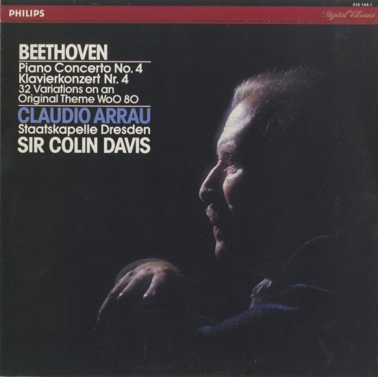 廃盤超希少 初期西独盤 クラウディオ・アラウ コリン・デイヴィス ベートーヴェン ピアノ協奏曲 第5番 『皇帝』