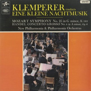 モーツァルト:アイネ・クライネK.525，交響曲25番K.183，ヘンデル:合奏協奏曲4番Op.6-4