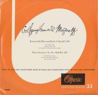 モーツァルト:ピアノ協奏曲24番K.491，フルートとハープのための協奏曲K.299
