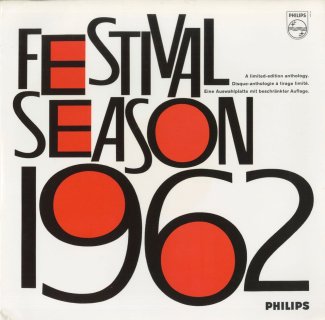 「Festival Season 1962」ワーグナー:さまよえるオランダ人，バルトーク:管弦楽のための協奏曲（5楽章），リヒャルト・シュトラウス:ティル，シューベルト，ブリテン，他