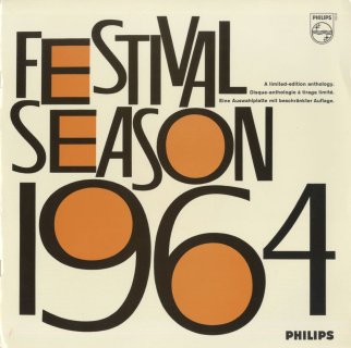 「Festival Season 1964」ブルックナー:交響曲3番（2楽章），ベートーヴェン:チェロ・ソナタ1番（2楽章），シューマン:ピアノ協奏曲（1楽章），チャイコフスキー，他