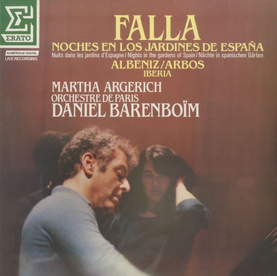 CD　ファリャ スペインの庭の夜/アルベニス イベリア/アルゲリッチ/バレンボイム/ERATO ECD88255/仏盤