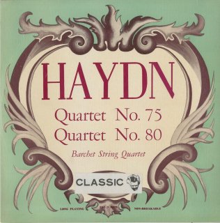 ハイドン:弦楽四重奏曲75番Op.76-1，80番Op.76-6