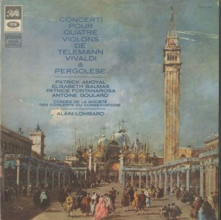 ヴァイオリン協奏曲集/ヴィヴァルディ:Op.3-10，テレマン（2曲），ペルゴレージ