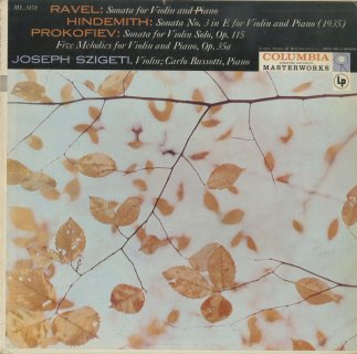 ヴァイオリン・ソナタ集/ラヴェル，ヒンデミット:3番（1935），プロコフィエフ:無伴奏Op.115，5つのメロディOp.35a
