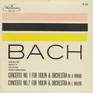 バッハ:ヴァイオリン協奏曲1番BWV.1041，2番BWV.1042