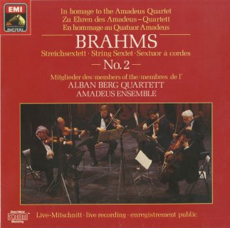 「アマデウス弦楽四重奏へのオマージュ」/ブラームス:弦楽六重奏曲2番Op.36，1番Op.18-2楽章