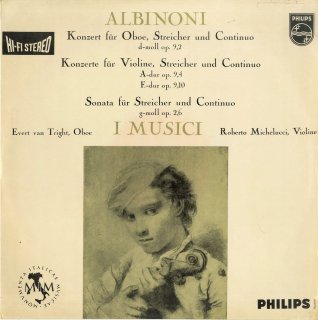 アルビノーニ:オーボエ協奏曲Op.9-2，ヴァイオリン協奏曲Op.9-4，10，ソナタOp.2-6