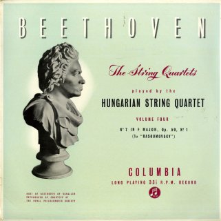 ベートーヴェン:弦楽四重奏曲7番Op.59-1「ラズモフスキー1番」