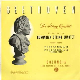 ベートーヴェン:弦楽四重奏曲13番Op.130，大フーガOp.133