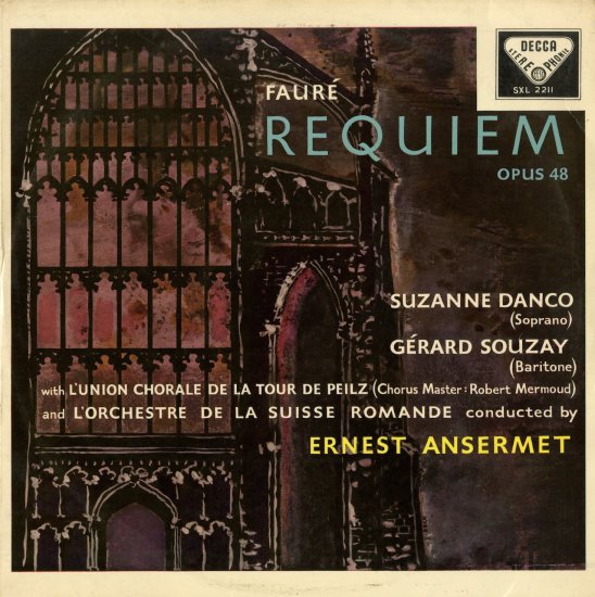 Faure Requiem Ansermet SXL 2211 | LP Record Vinyl