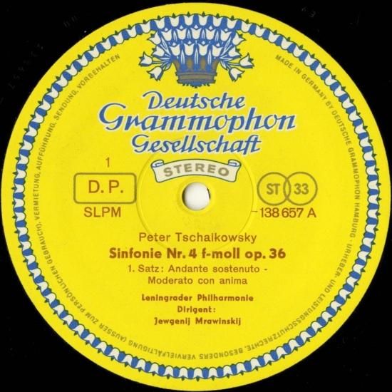Mravinsky ムラヴィンスキー　レコード Tchaikovsky Symphony Mravinsky 138 657 SLPM | LP Record Vinyl