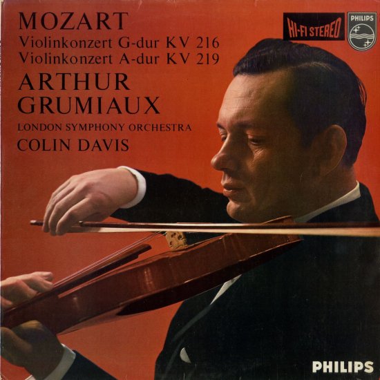 モーツァルト ヴァイオリン協奏曲 グリュミオー 835 112 LY | クラシックLPレコード