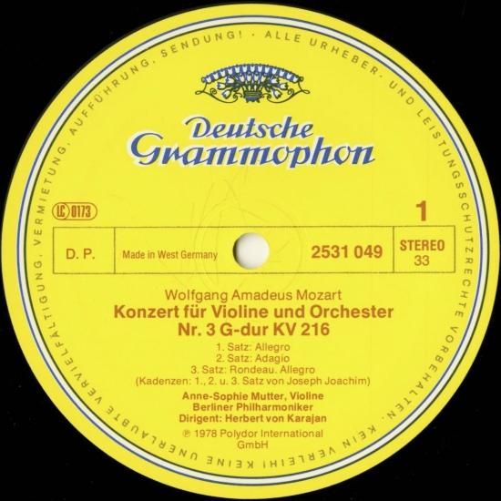 モーツァルト ヴァイオリン協奏曲 K.216 K.219 ムター カラヤン
