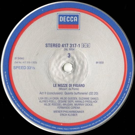 モーツァルト フィガロの結婚 エーリヒ・クライバー | クラシックLP