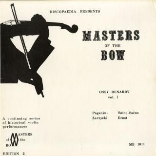 MASTERES OF The BOW Vol.1/パガニーニ:24の奇想曲,サン・サーンス,エルンスト,ザジツキ