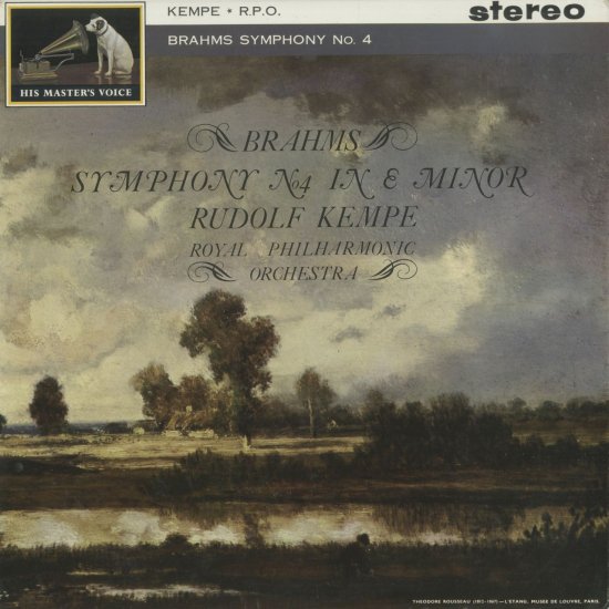 ブラームス：交響曲4番/ルドルフ・ケンペ指揮ロイヤル・フィルハーモニー管弦楽団/英HMV：ASD 461 | クラシックLPレコード