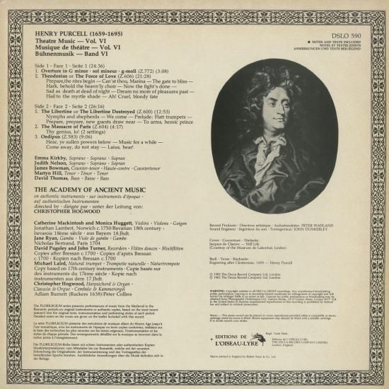 MF　　パーセル　　劇音楽全集　6ＣＤ MF パーセル 劇音楽全集 6CD