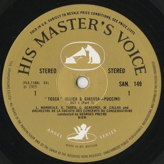 プッチーニ：「トスカ」（全曲） - クラシックLPレコード専門店Silent Tone Record