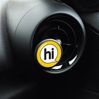 AUTOMOTIVE INTERIOR BADGE VENT CLIP hi YELLOW