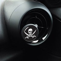 AUTOMOTIVE INTERIOR BADGE VENT CLIP JOLLY ROGER