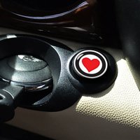 MINI COOPER ENGINE STARTER BUTTON HEART MARK