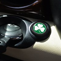 MINI COOPER ENGINE STARTER BUTTON SHAMROCK