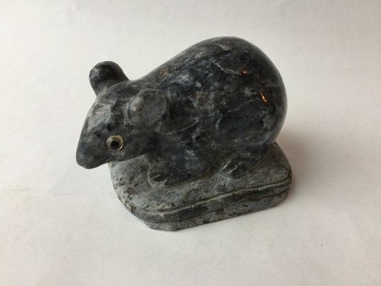 ねずみ　黒御影石　2寸　干支　鼠　ネズミ - 石・置物の販売「いよせきアートショップ」　　　ここにしかない作品