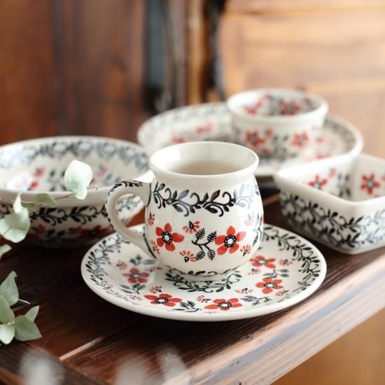 ポーリッシュポタリー ポーランド食器　いちご 3点セット ポーリッシュポタリー ポーランド食器 いちご 3点セット ポーリッシュ