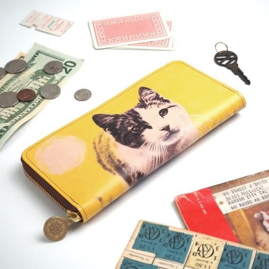 ラウンドファスナー長財布(ネコ)VINTAGE SELECTION オール ラウンドファスナー長財布(ネコ)VINTAGE SELECTION オール