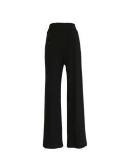 slit design rib pants(black)