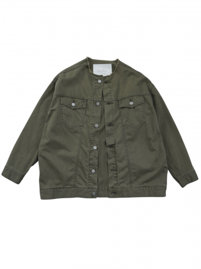 予約】no collar military JK(khaki) - BayBee 予約】no collar military JK(khaki) - BayBee