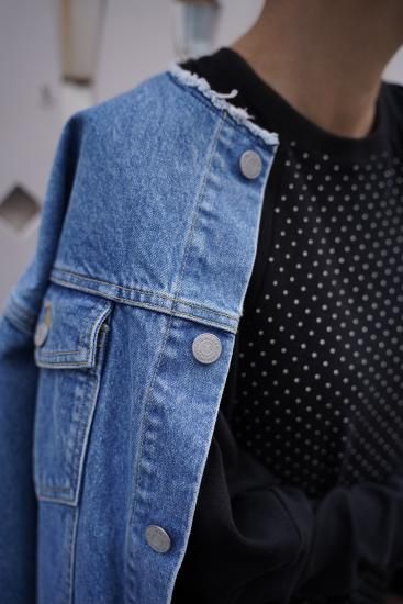 予約】no collar denim JK - BayBee