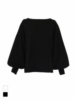 baybee volume sleeve tops blackzara - カットソー(長袖/七分)