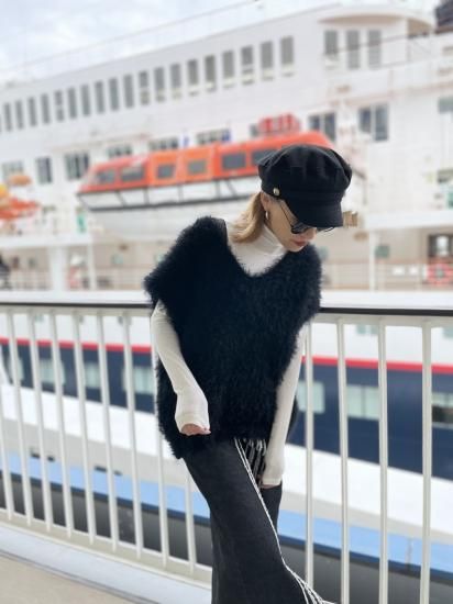 baybee shaggy knit vest（gray） - ベスト/ジレ