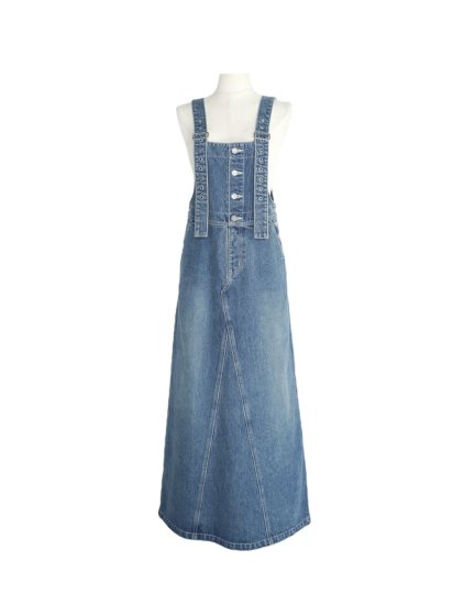 予約】denim salopette skirt - BayBee